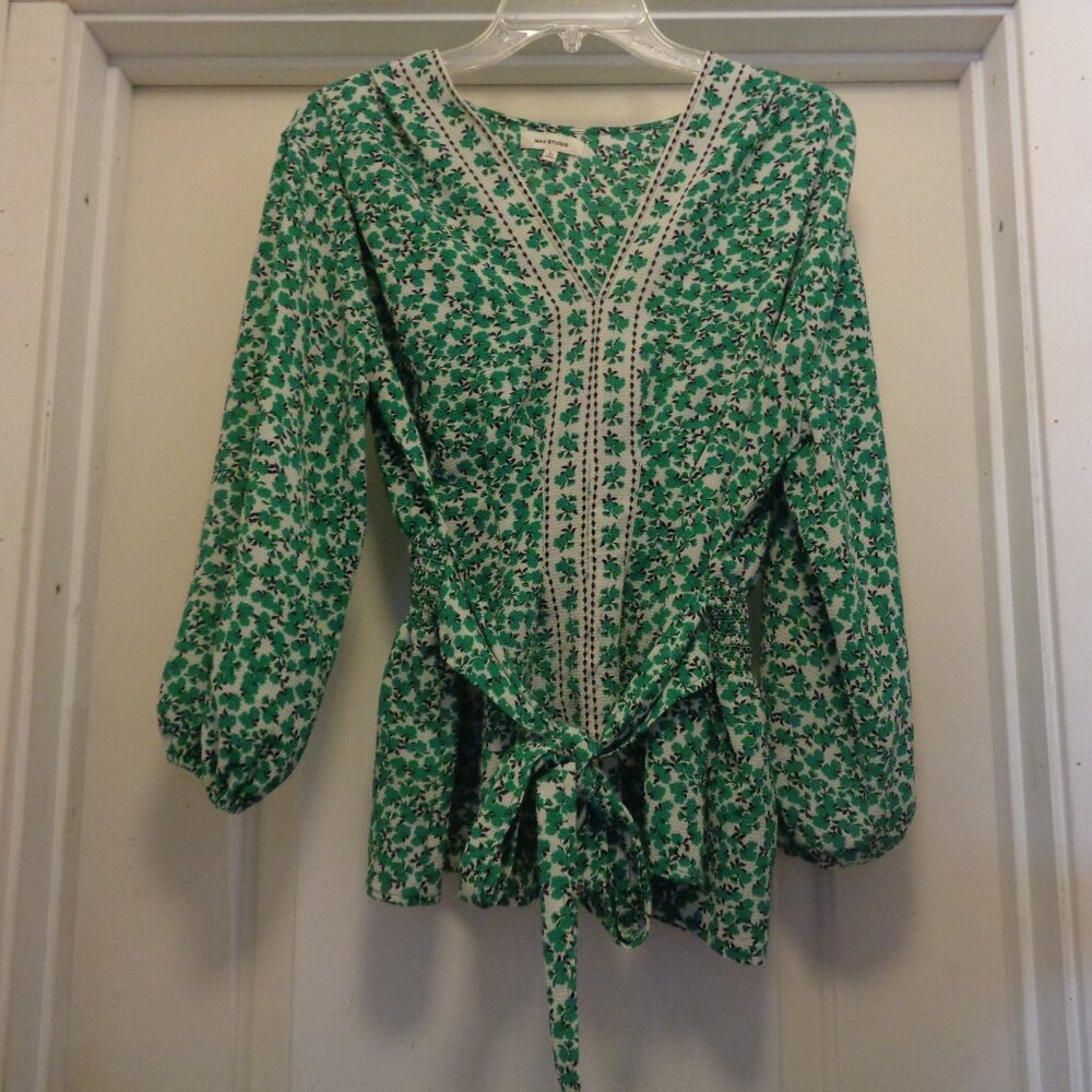 FAIRYCORE ELVEN FOLIAGE BOHO BLOUSE By Max Studio L